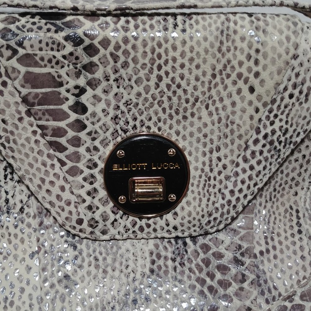 Elliott Lucca Python Embossed Leather Bag - image 3